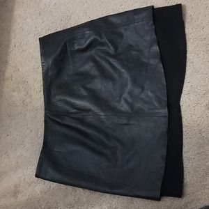 H & M Black Leather Miniskirt RN 0101255
